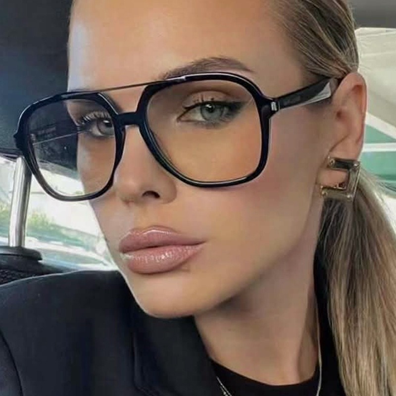 Sunglasses Uv400 - New Double Bridge Pilot Sunglasses Women