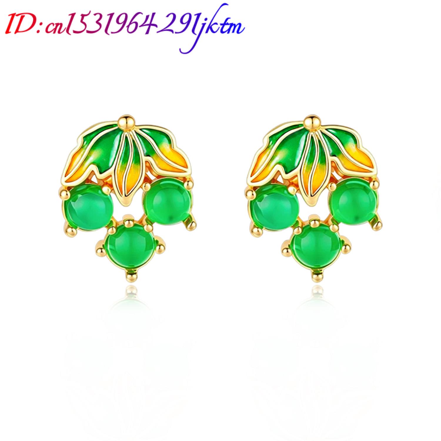 Burmese Jadeite Grape Earrings - đánh giá và giá Gold Plated Jewelry