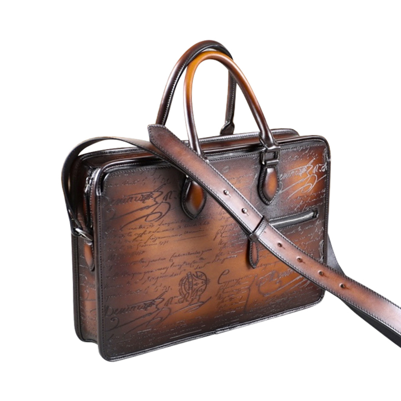 DIMY 2025 men's new business b - đánh giá và giá Leather Briefcase