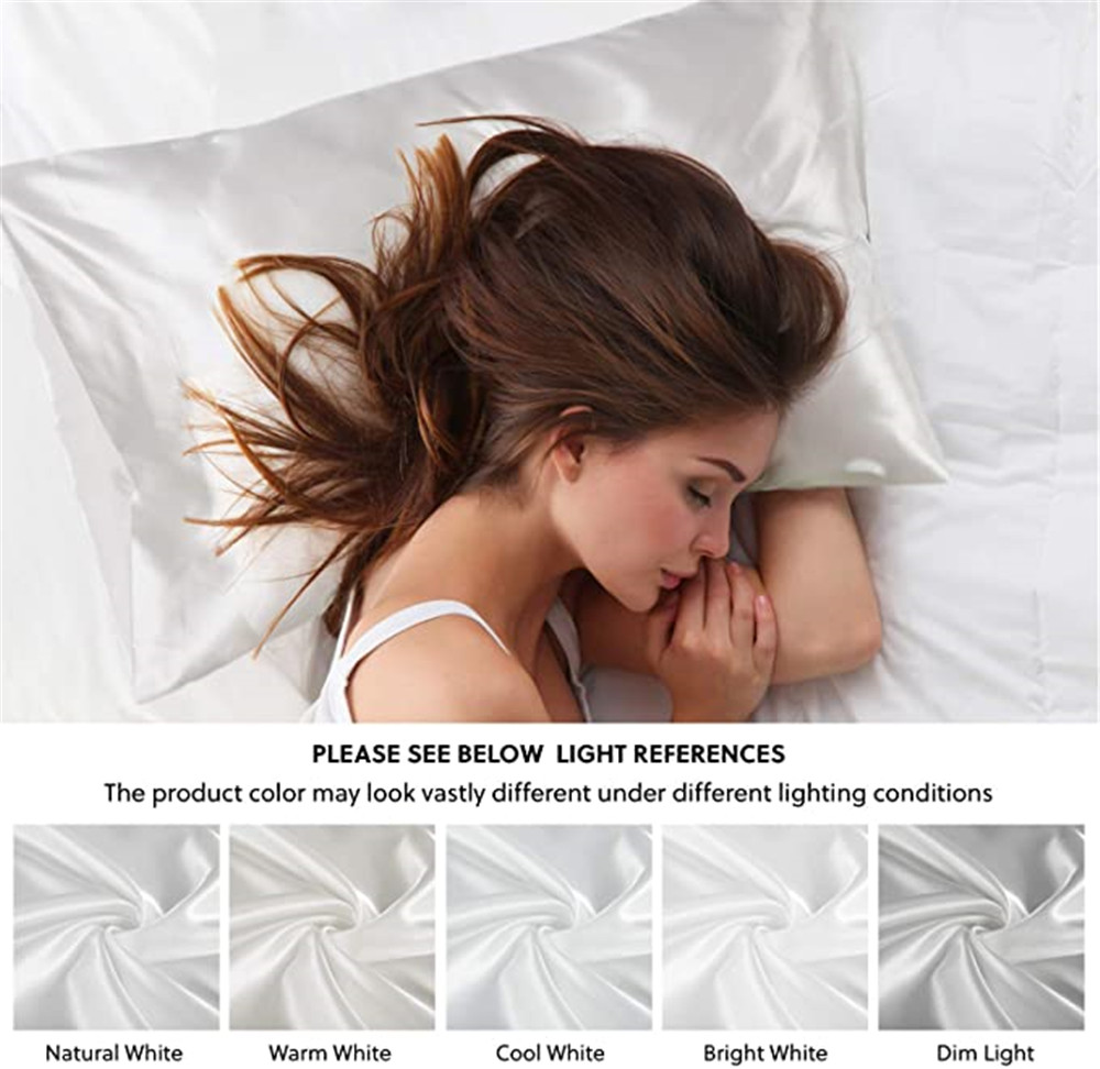 2pcs/lot Solid Silky Satin Ski - đánh giá và giá Silk Pillowcase