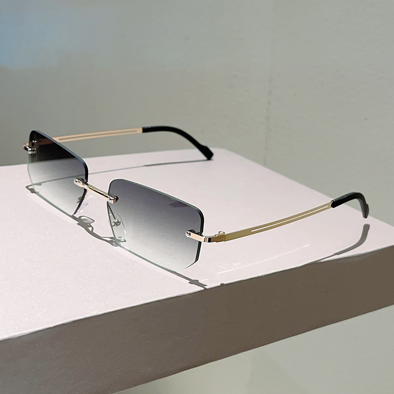 Fashion Rimless Rectangle Sung - đánh giá và giá Sunglasses Uv400