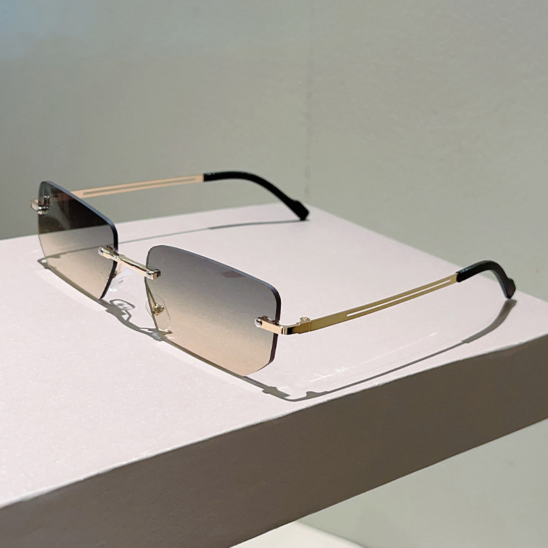 Fashion Rimless Rectangle Sung - đánh giá và giá Sunglasses Uv400