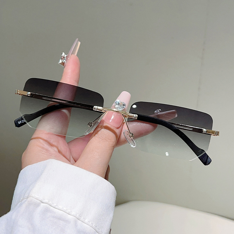 Fashion Rimless Rectangle Sung - đánh giá và giá Sunglasses Uv400